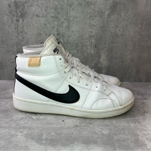 Nike Court Royale 2 Mid Sneakers CQ9179-100 Mens sz 9.5 - white/black - Picture 1 of 6